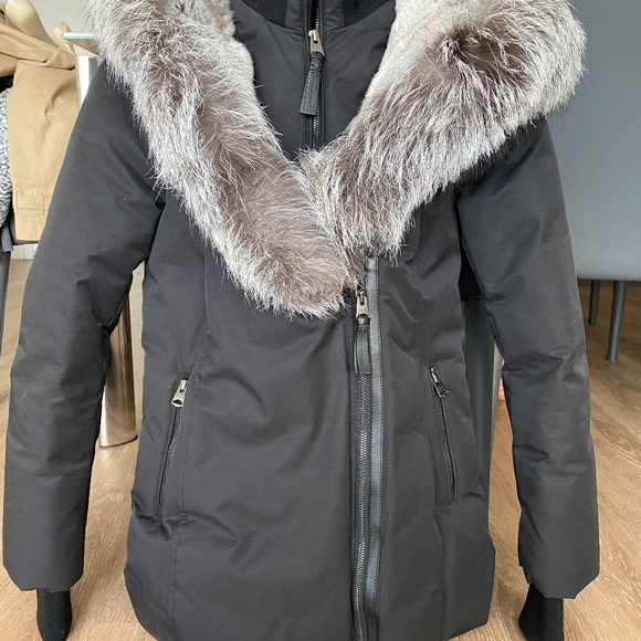Mackage Adali Silver Fox Furtrim Coat 